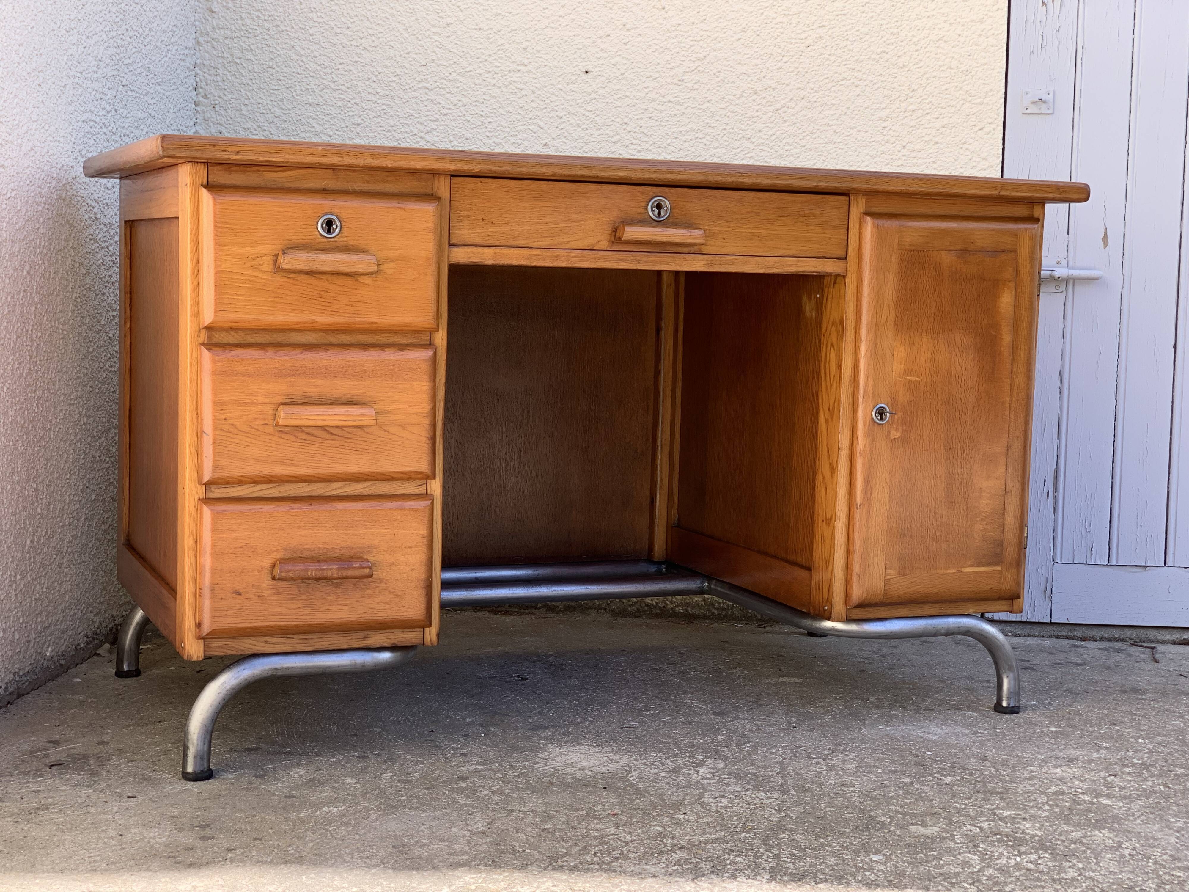 Office schoolmaster 1950 solid oak