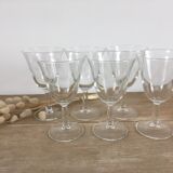 6 foot glasses in engraved glass braces