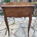 Louis XV style carved solid oak writing table, 19th century