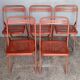 5 foldable chairs metal vintage ep 1970