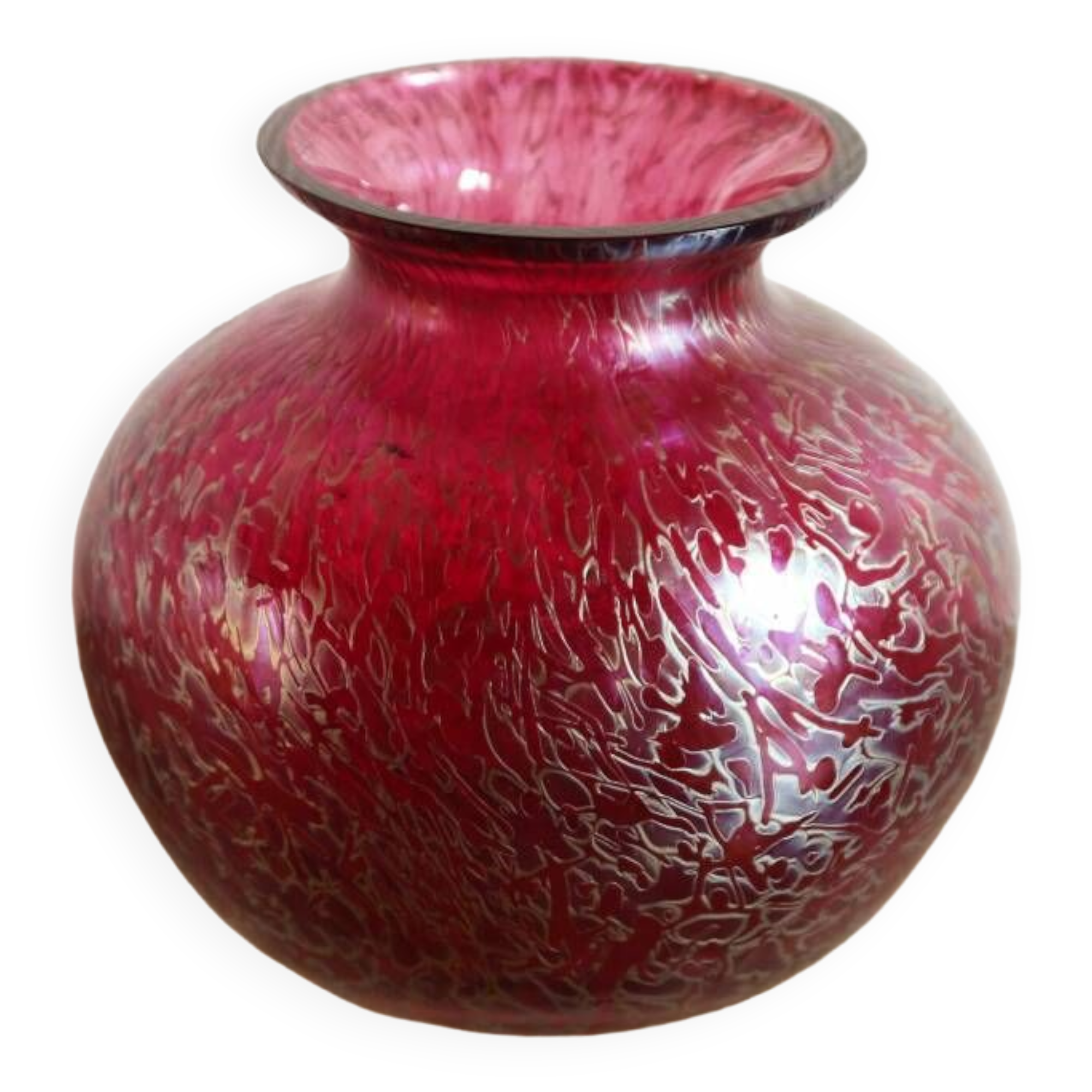 Vase "mimosa" Loetz, en verre irisé