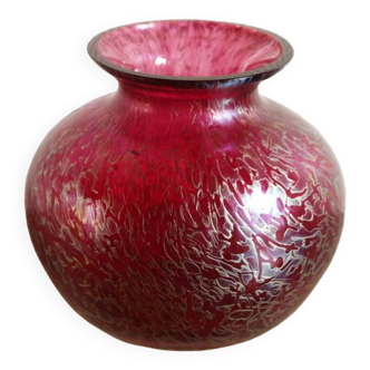 Vase "mimosa" Loetz, en verre irisé