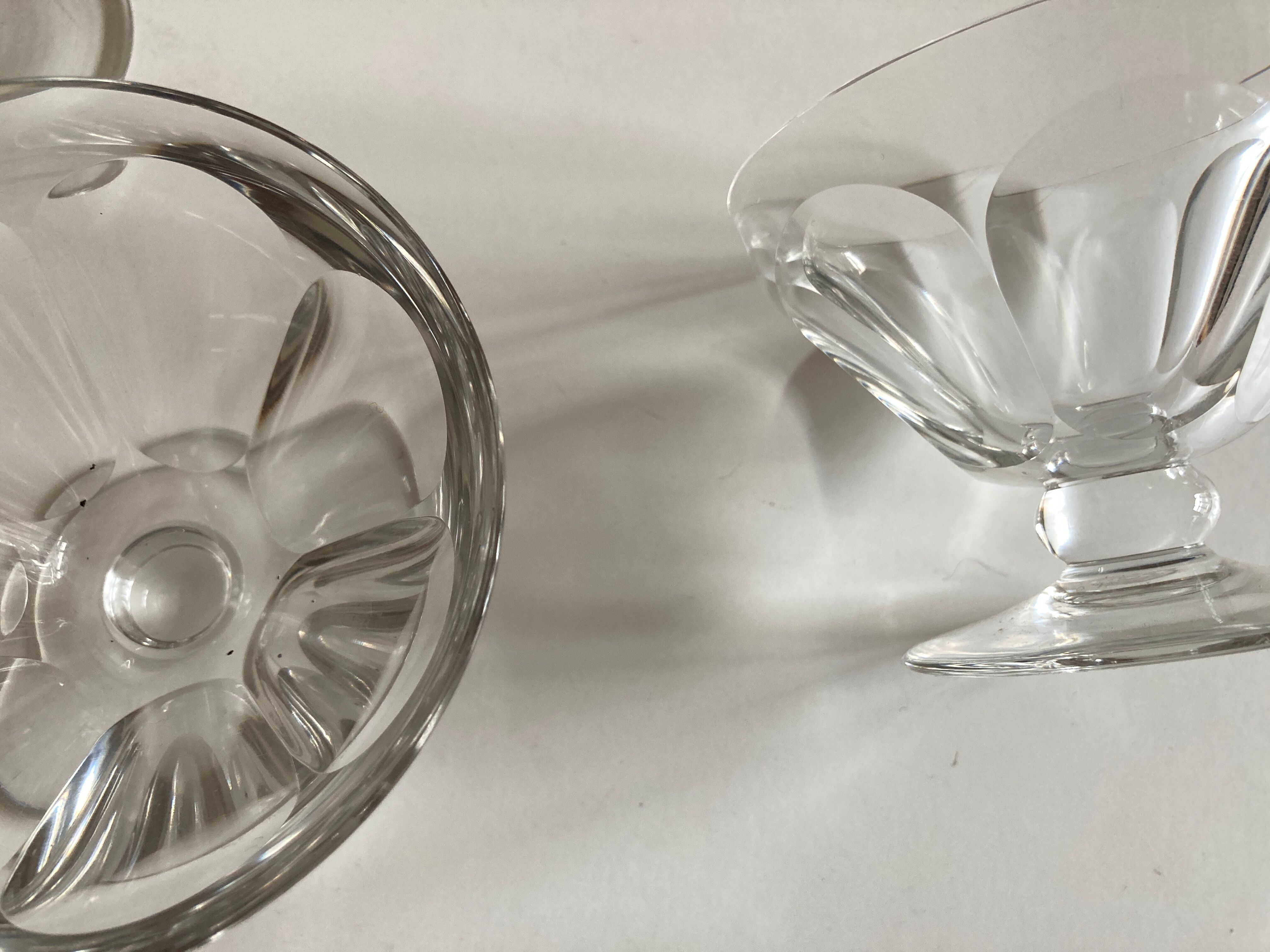 Set of 3 champagne glasses Harcourt Talleyrand crystal Baccarat