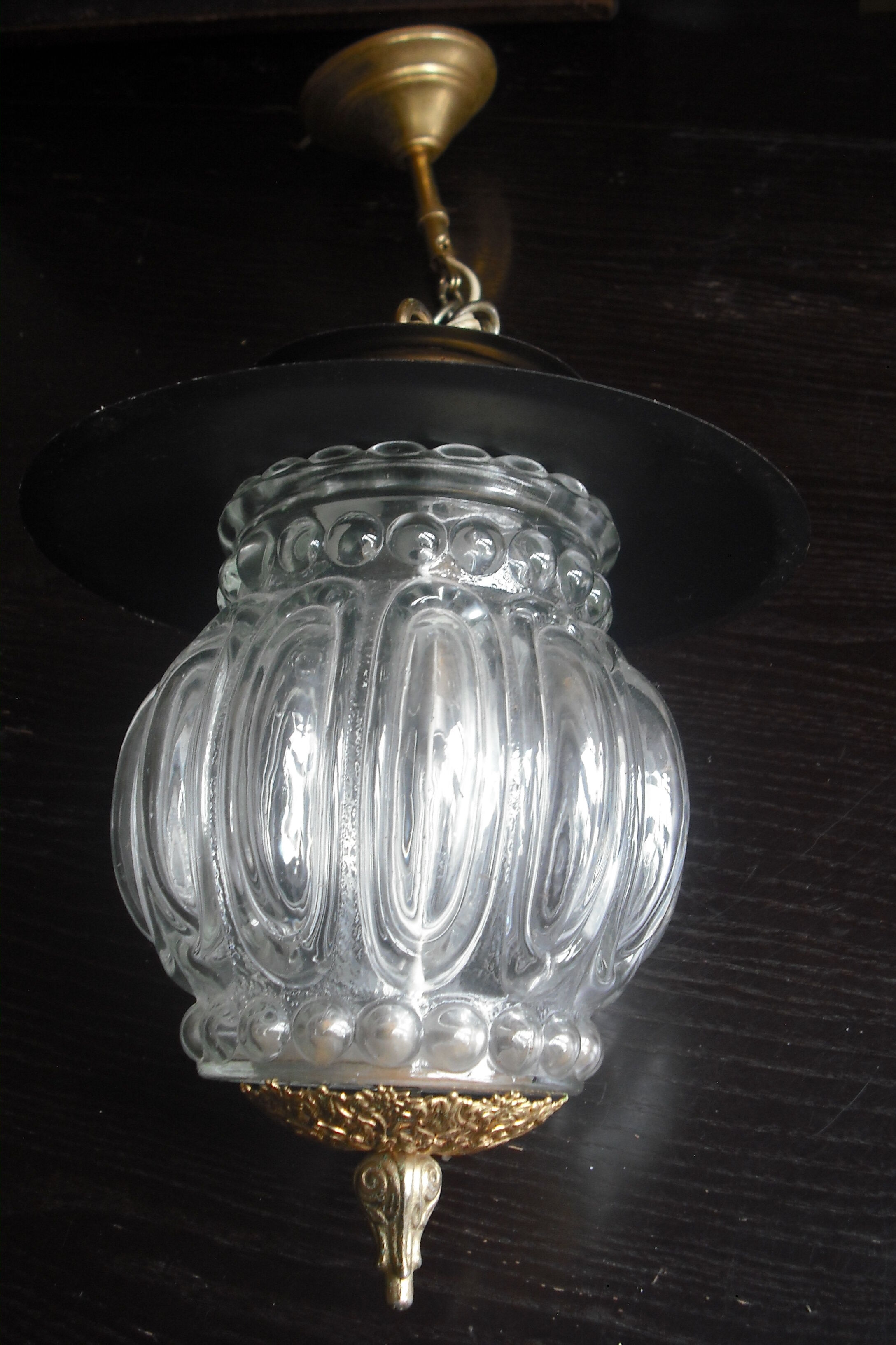 Suspension verre moulé 1930