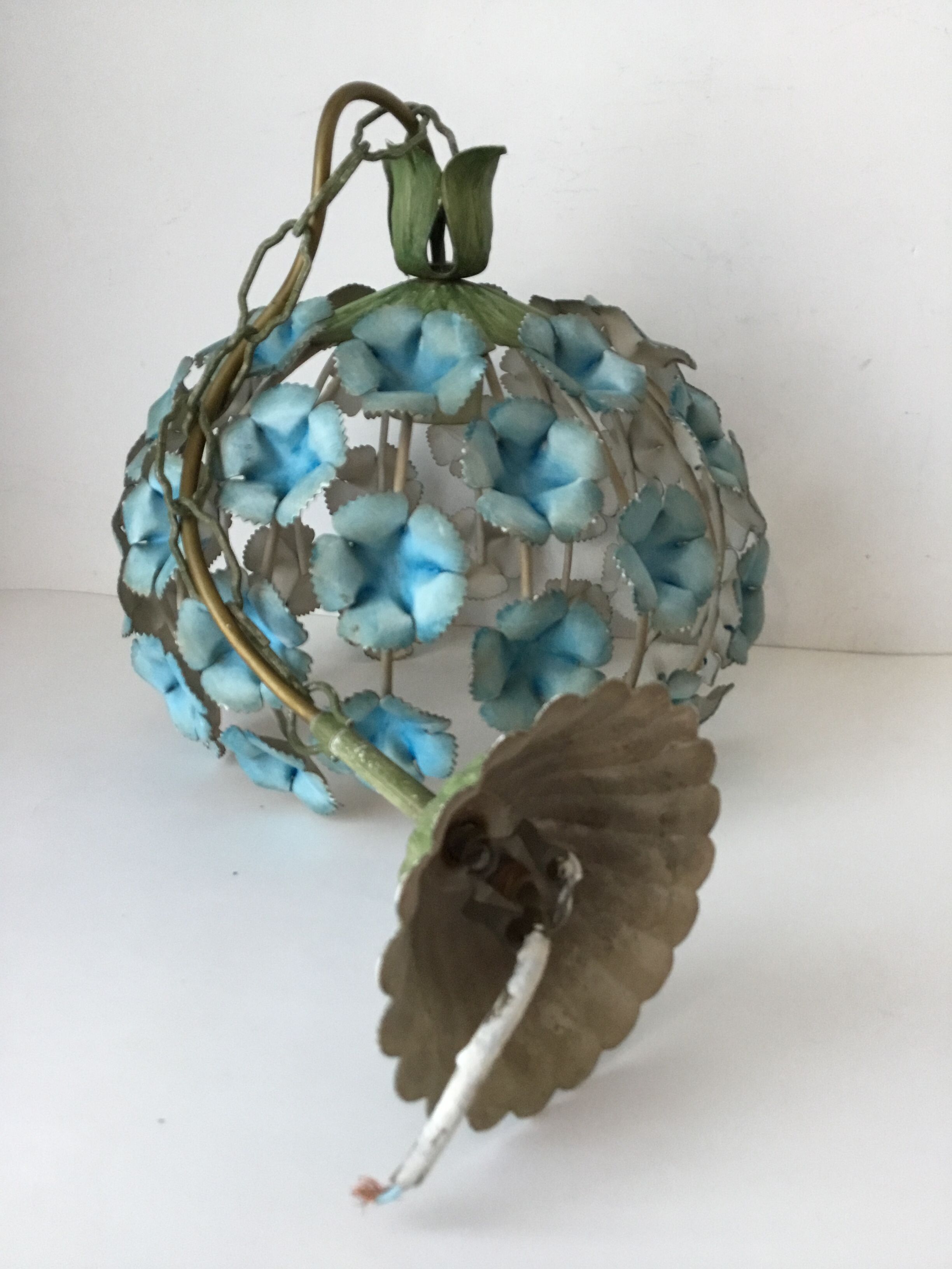 Vintage metal ball chandelier