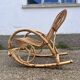 Rocking chair rotin 1960 bambou
