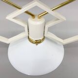 1950s Unique Ceiling Lights with Brass Details, Restored, 4 pieces available