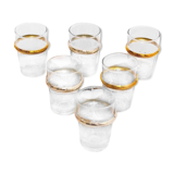Set of 6 Beldi blown transparent glasses
