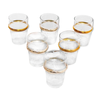 Lot de 6 verres transparents soufflés Beldi