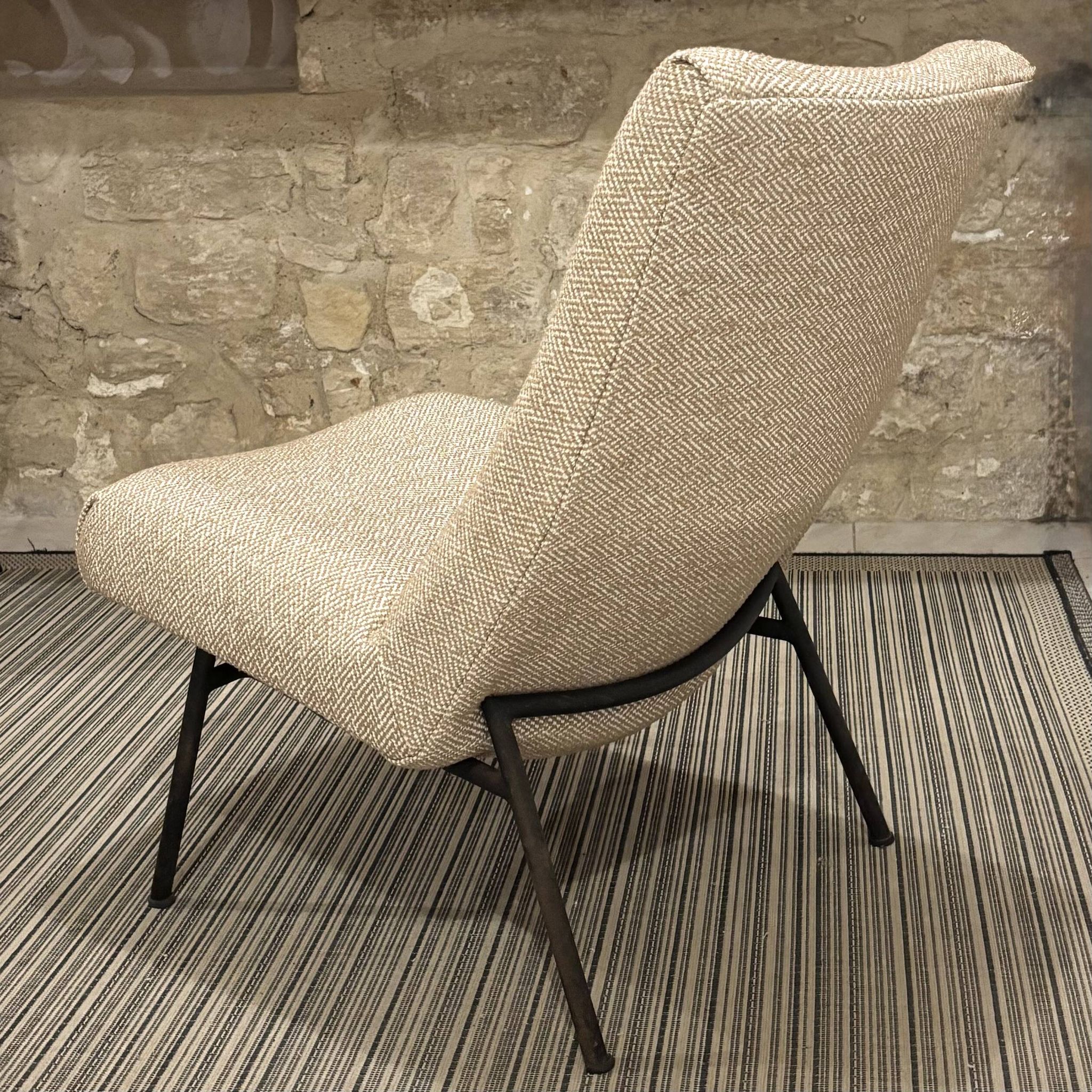 Pierre Guariche armchair for Airborne reupholstered.