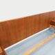 Lit double vintage scandinave en teck des années 60 avec chevets intégrés