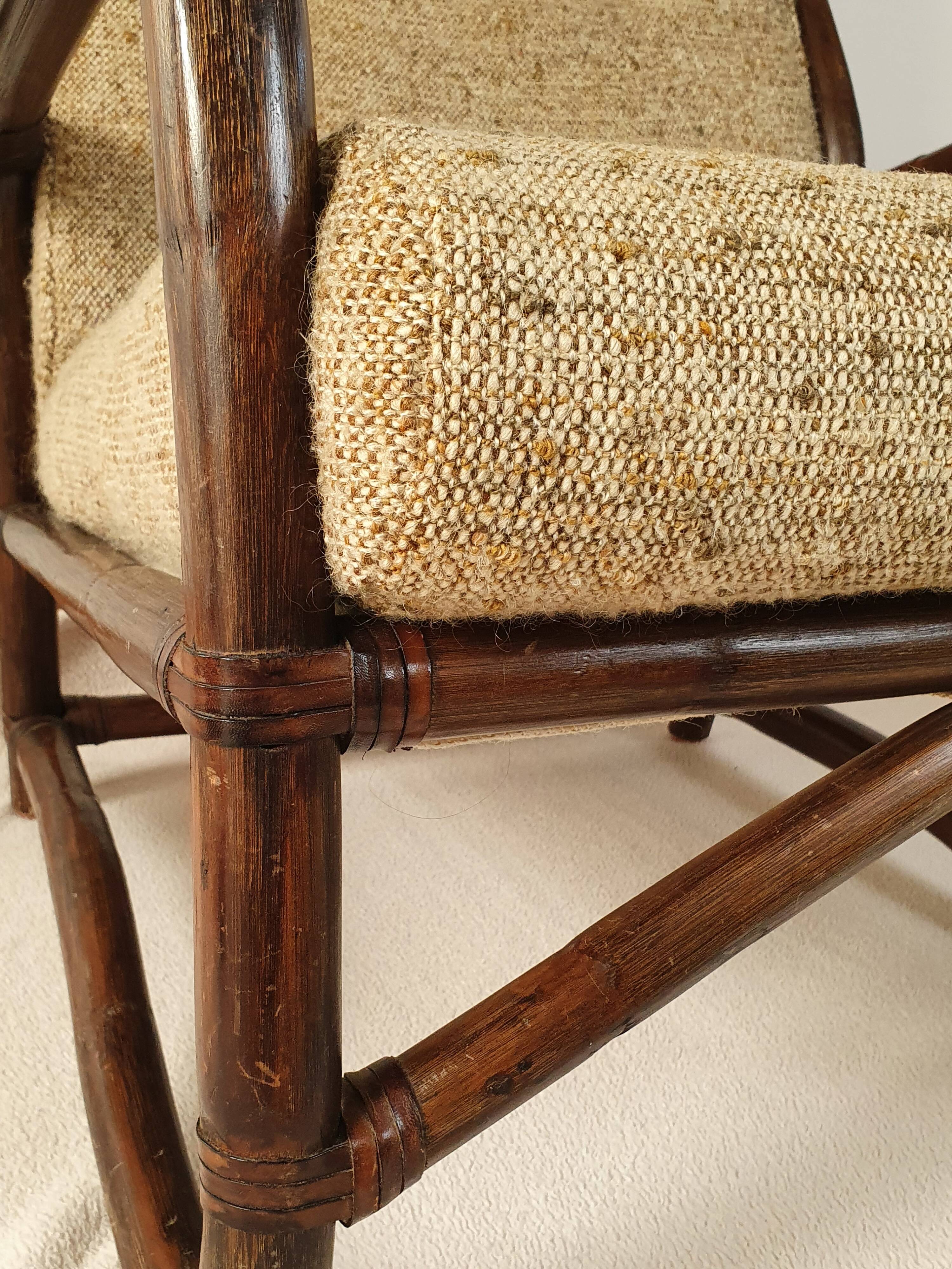 Vintage rattan armchair