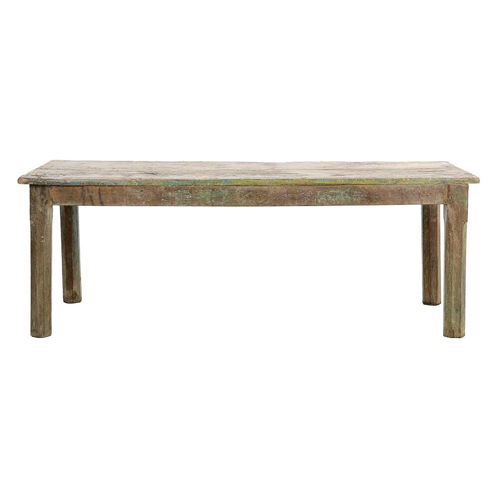 Table basse en bois massif patiné