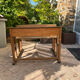 Old wooden schoolboy desk