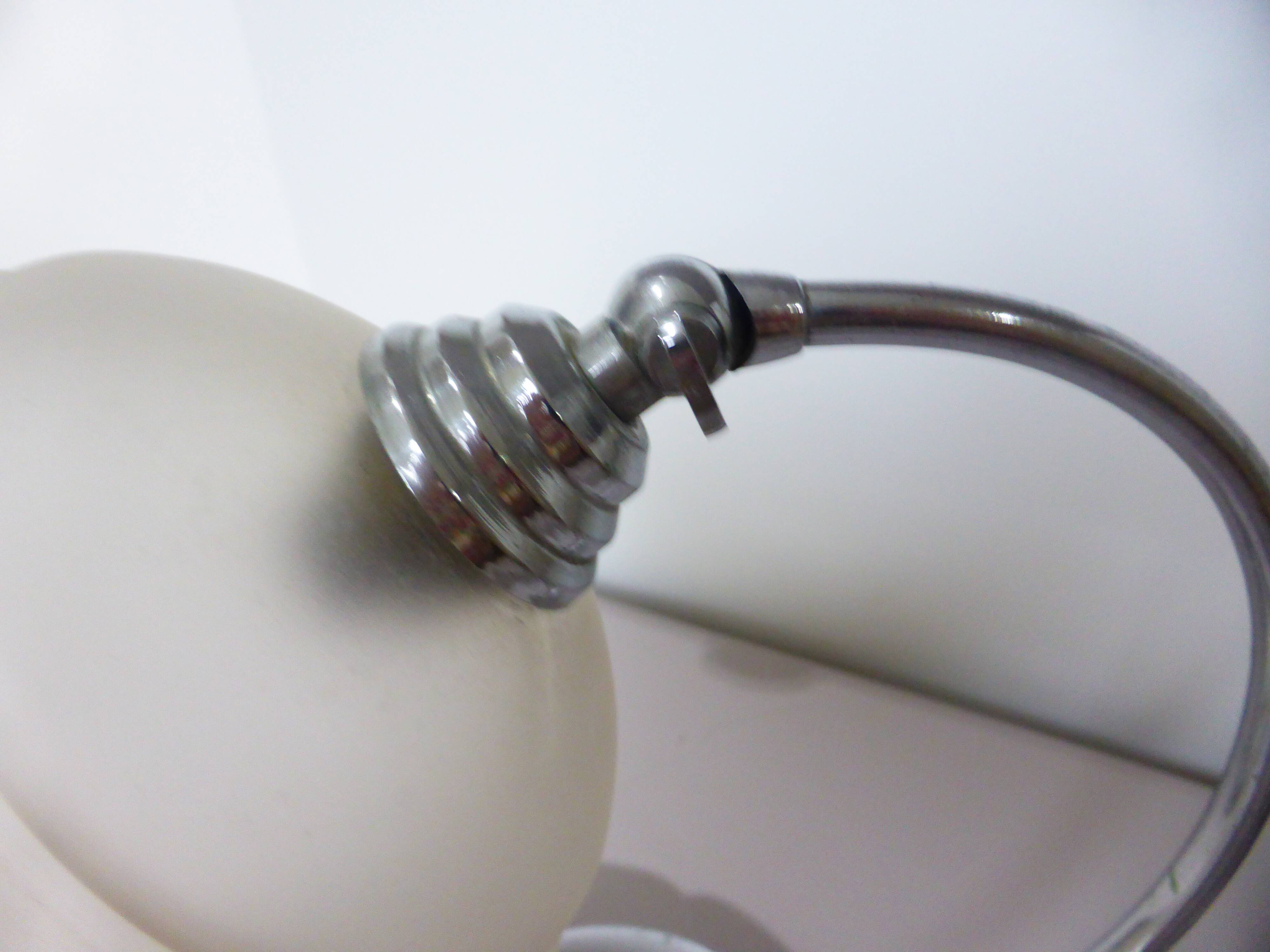 art deco table lamp with white opaline glass 231137