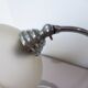 art deco table lamp with white opaline glass 231137