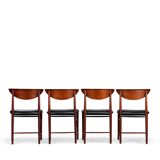 Danish Design reupholstered Dining chair Model 317 by Hvidt & Mollgaerd, set of 4
