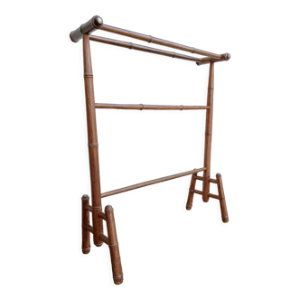 Antique towel rack in pitchpin