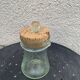 Olive or pickle jar in Biot bubble glass, hand-blown