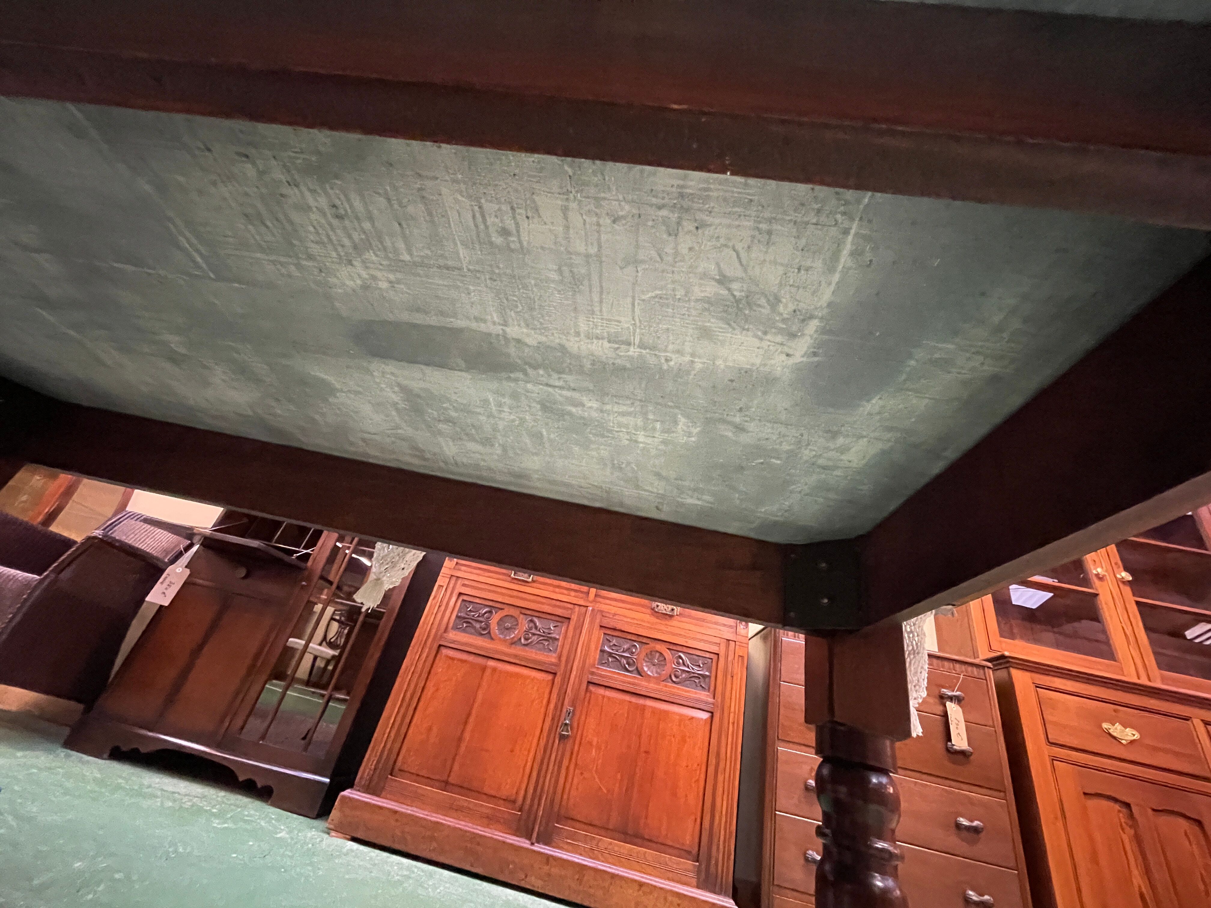 English billiards of the 1950s in mahogany