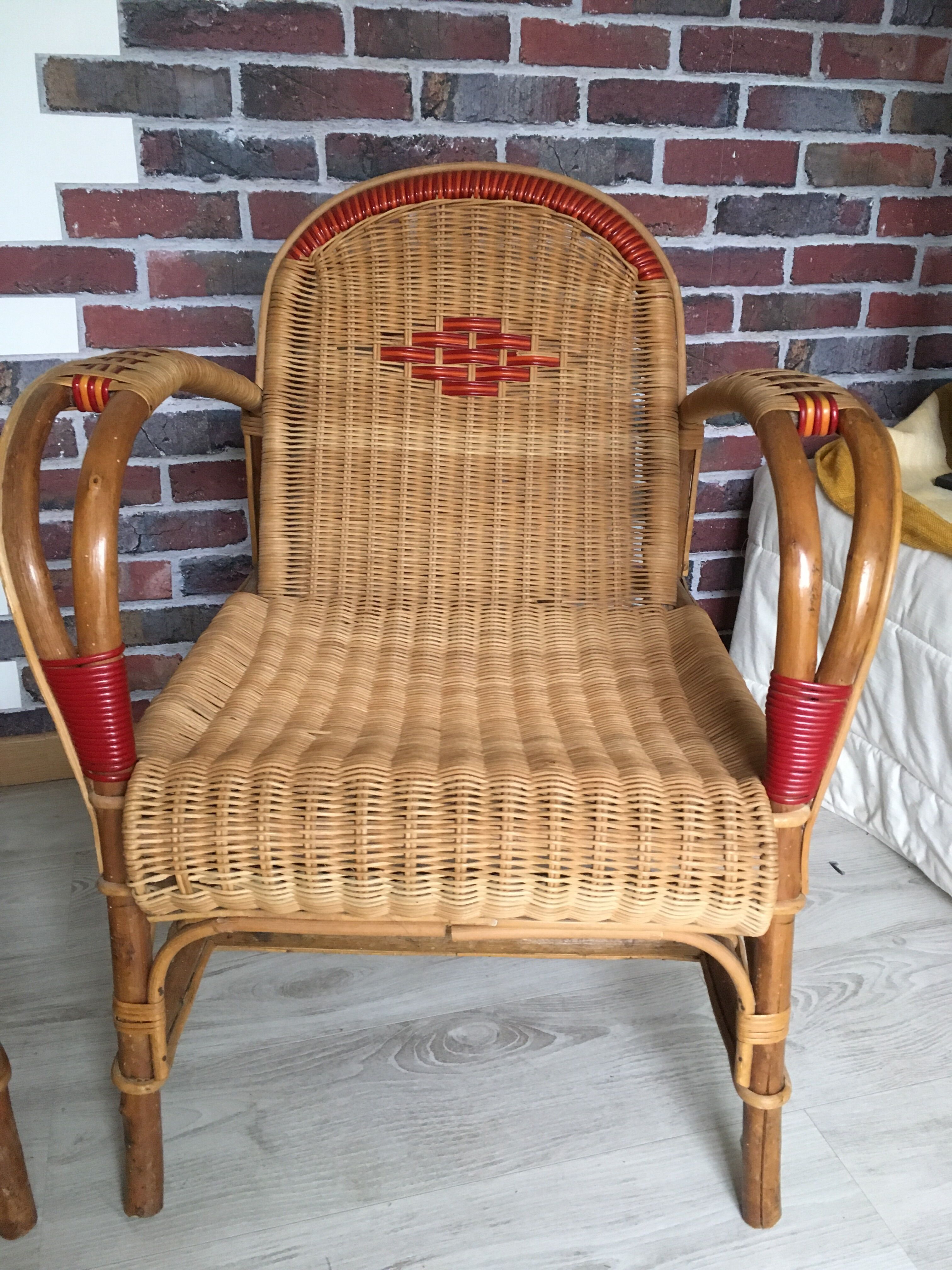 Pair of rattan chairs
