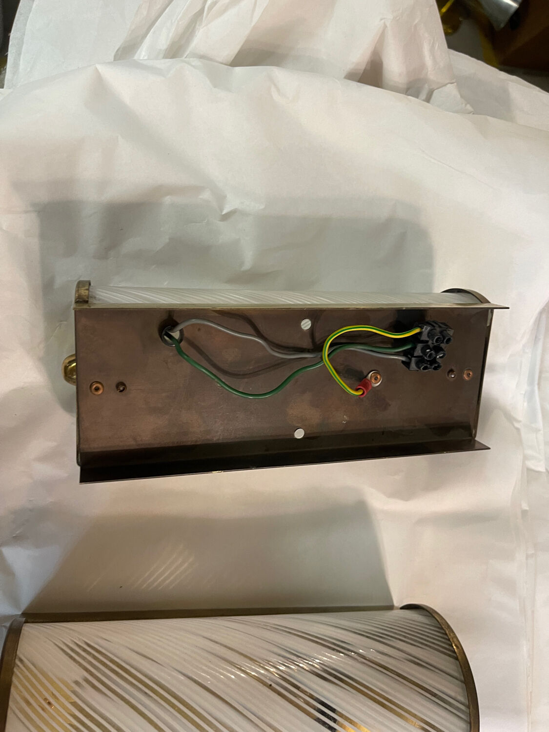 Appliques en verre de Murano en laiton, ensemble de 2