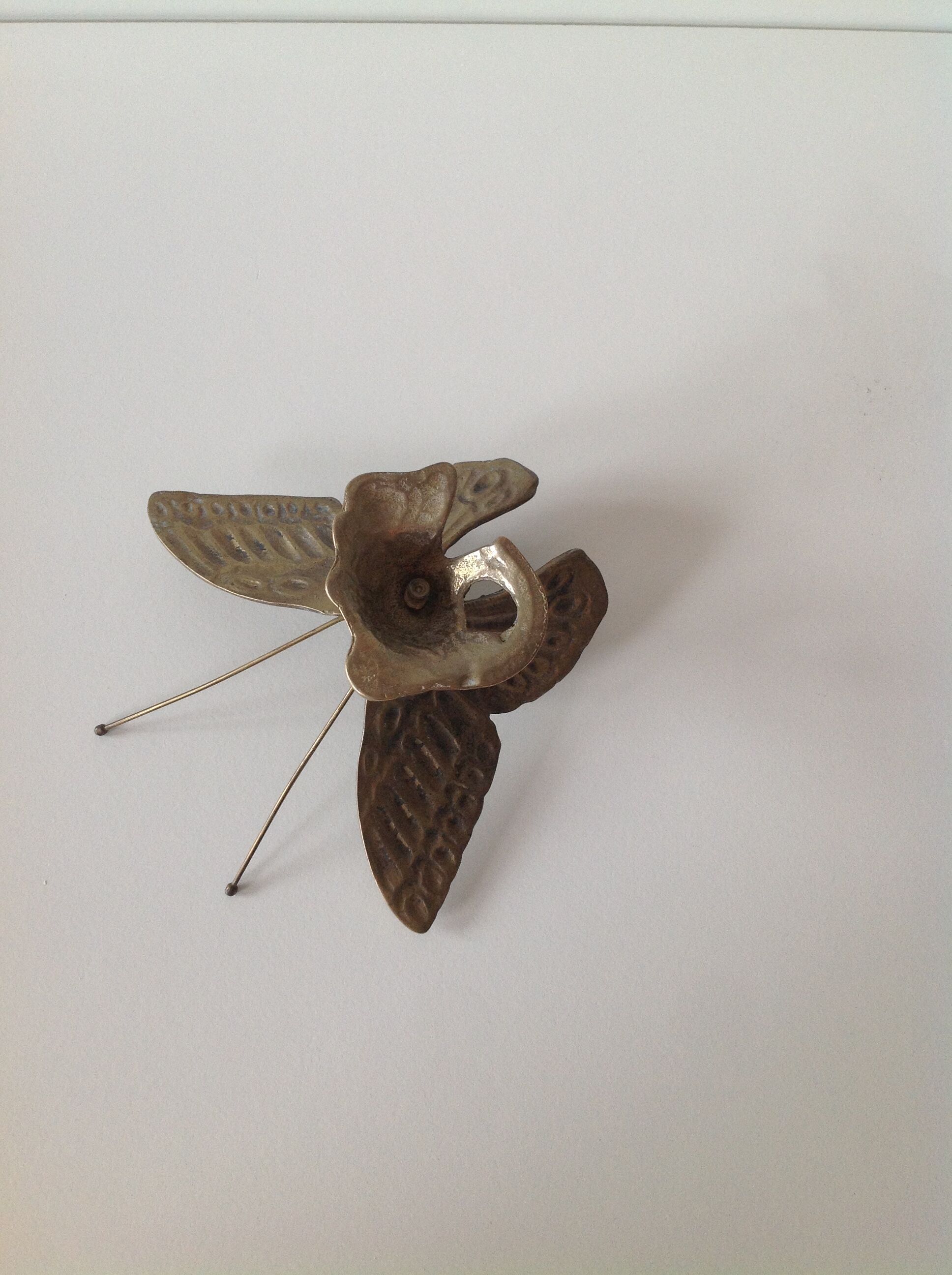 Brass butterfly candlestick