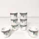 Lot of 8 Villeroy and Boch Pasadena porcelain egg cups with floral decoration