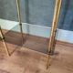 Smoked glass side table or pedestal table from the 70s