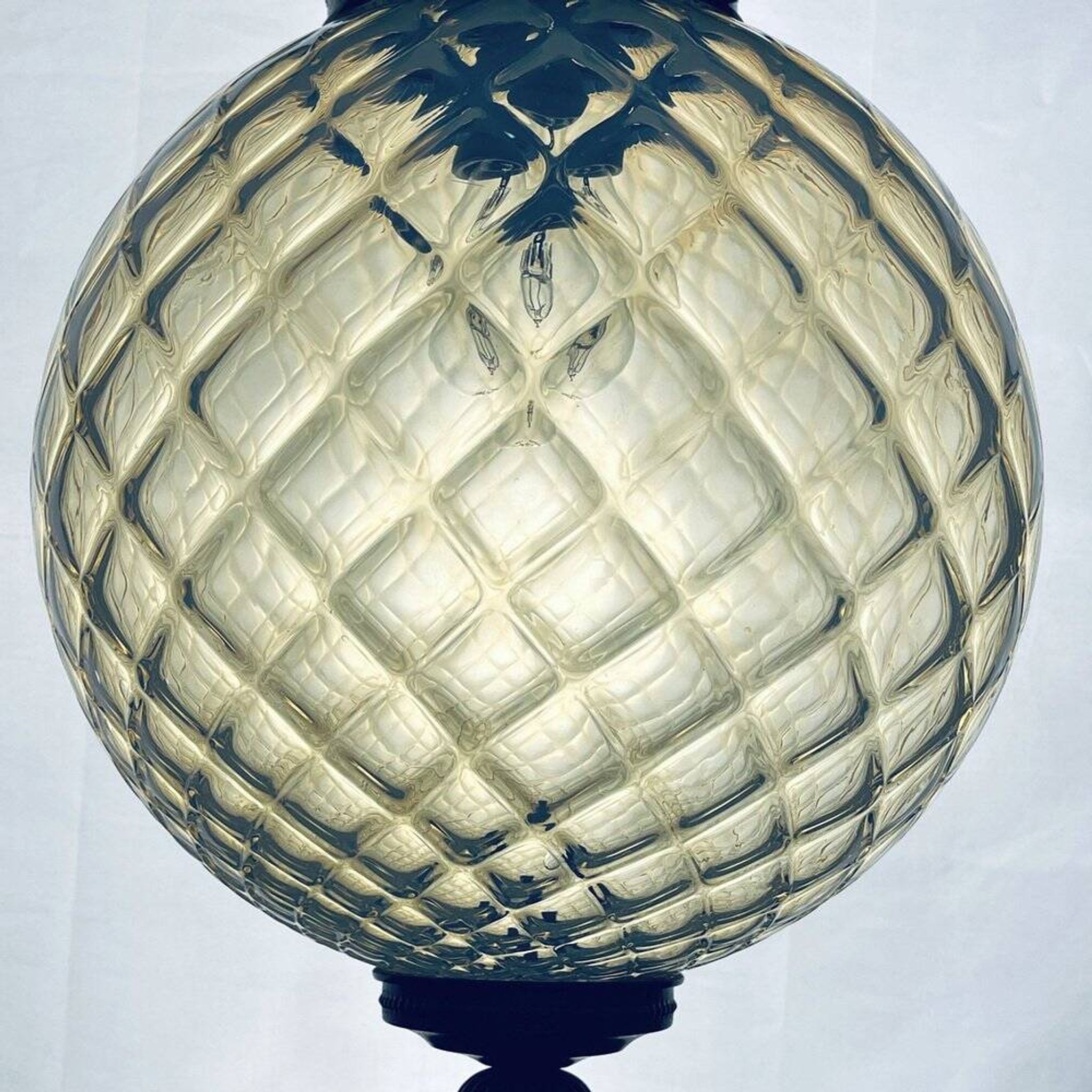 Vintage Blue Murano Sphere Pendant Lamp, Italy, 1970s
