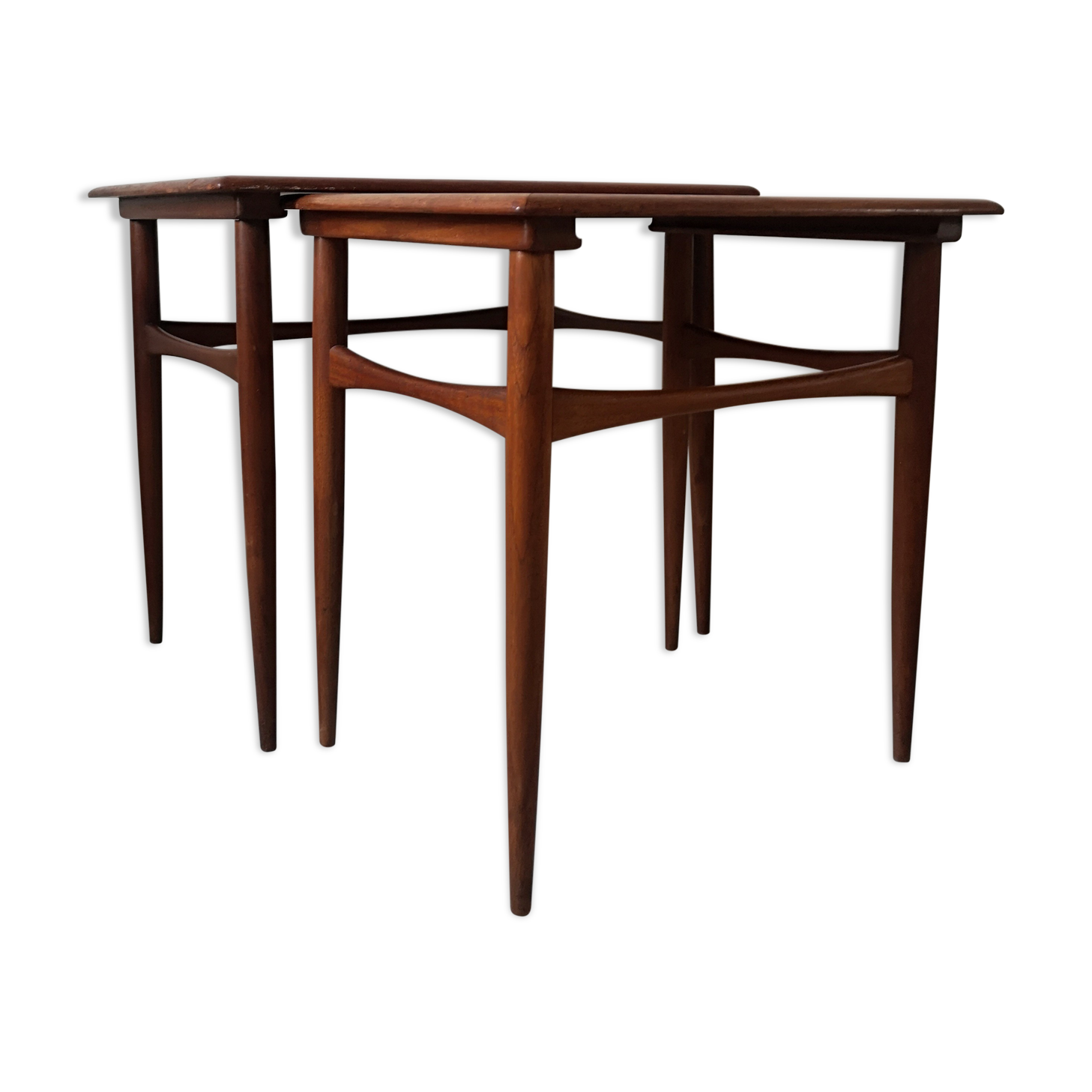 Table gigogne scandinave en teck veritable, 1970