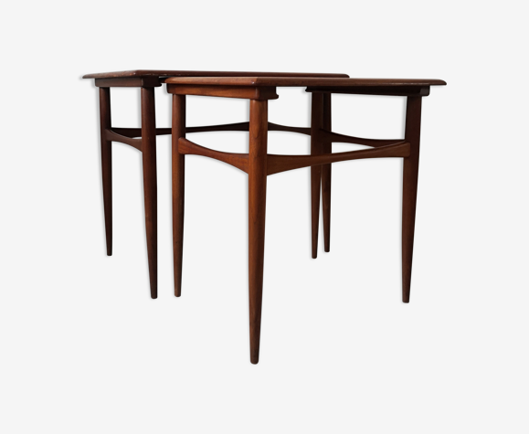 Scandinavian trundle table in real teak, 1970