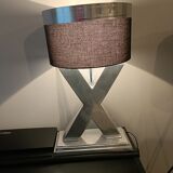 Lamp in X, cross, steel, design