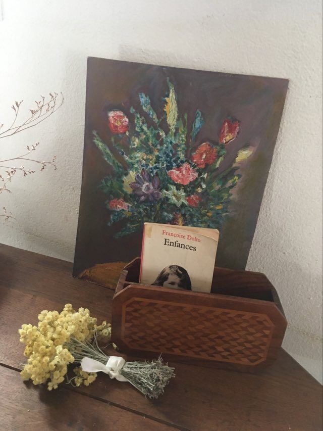 Indian wooden letter holder