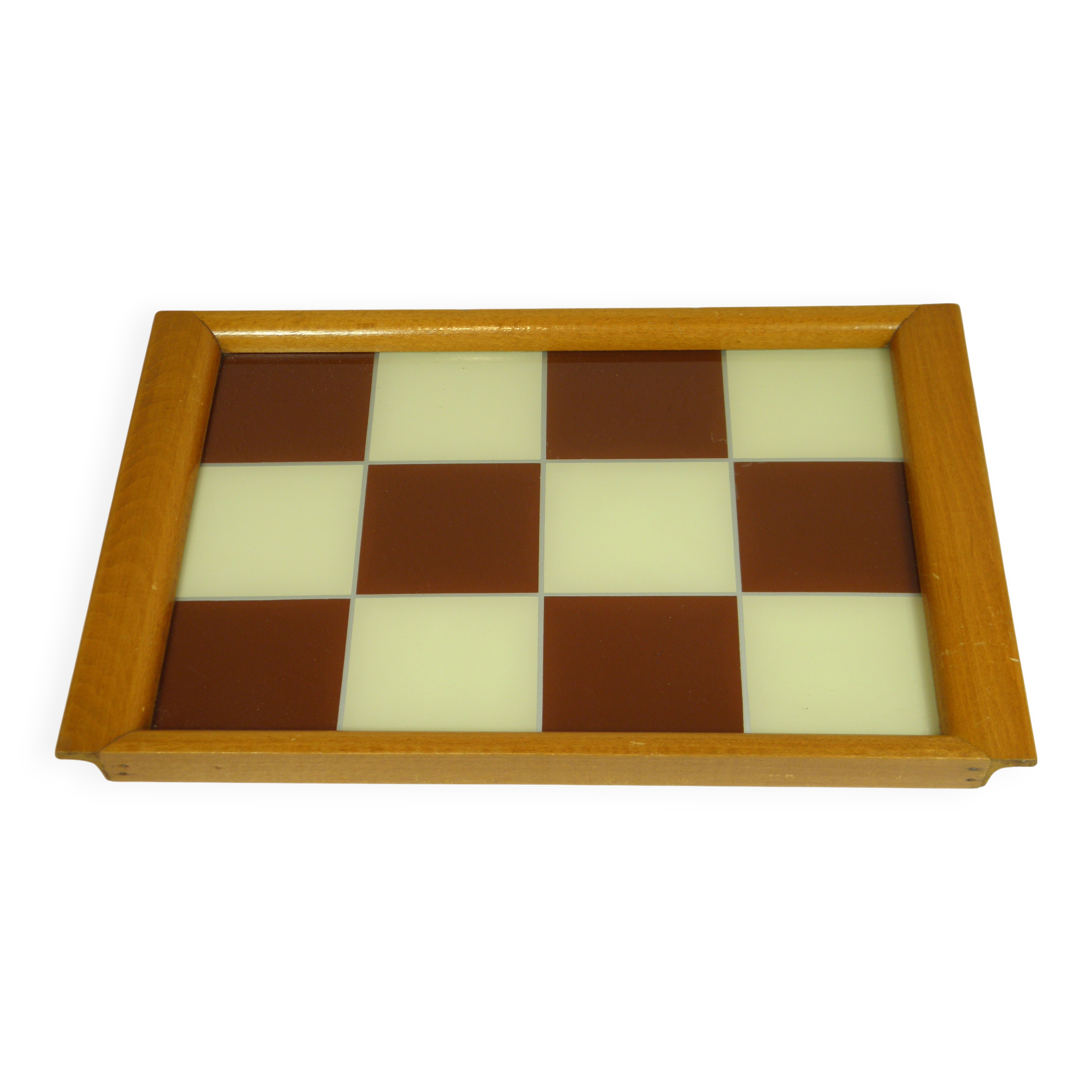 Art Deco checkered tray 35 x 22