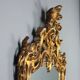 Miroir ancien en bois sculpté et doré, Italie, début XXe siècle