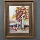 Oil on panel 20th century still life bouquet of flowers by Mazen
