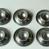 Stainless steel egg cups - set of 6 - Vintage