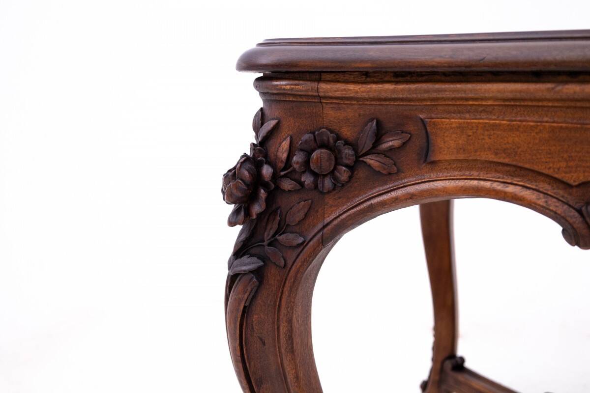 Richly carved table - coffee table, France, late 19th century.