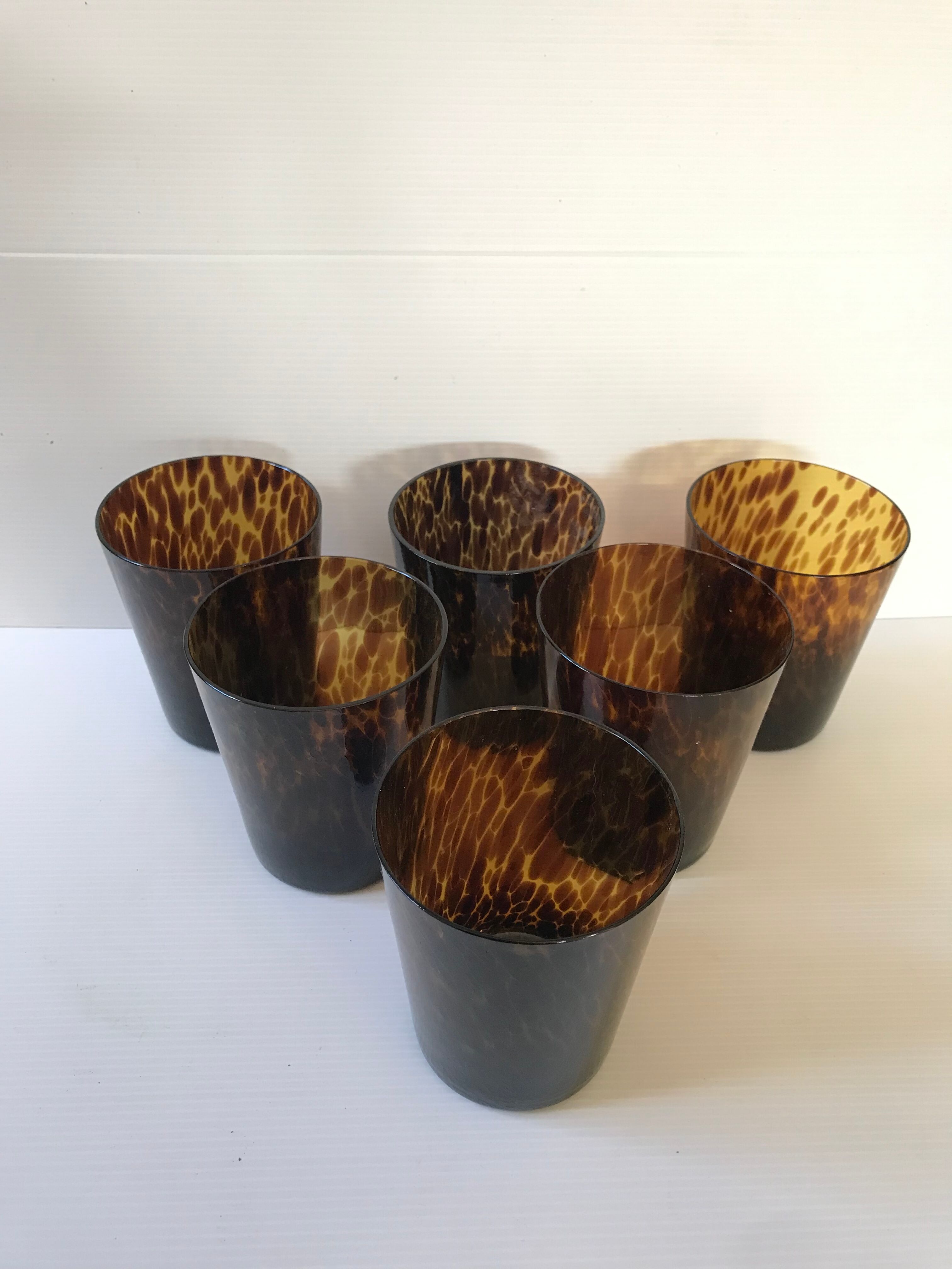 Six glasses tortoiseshells