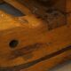 Table basse savoyarde luge vintage