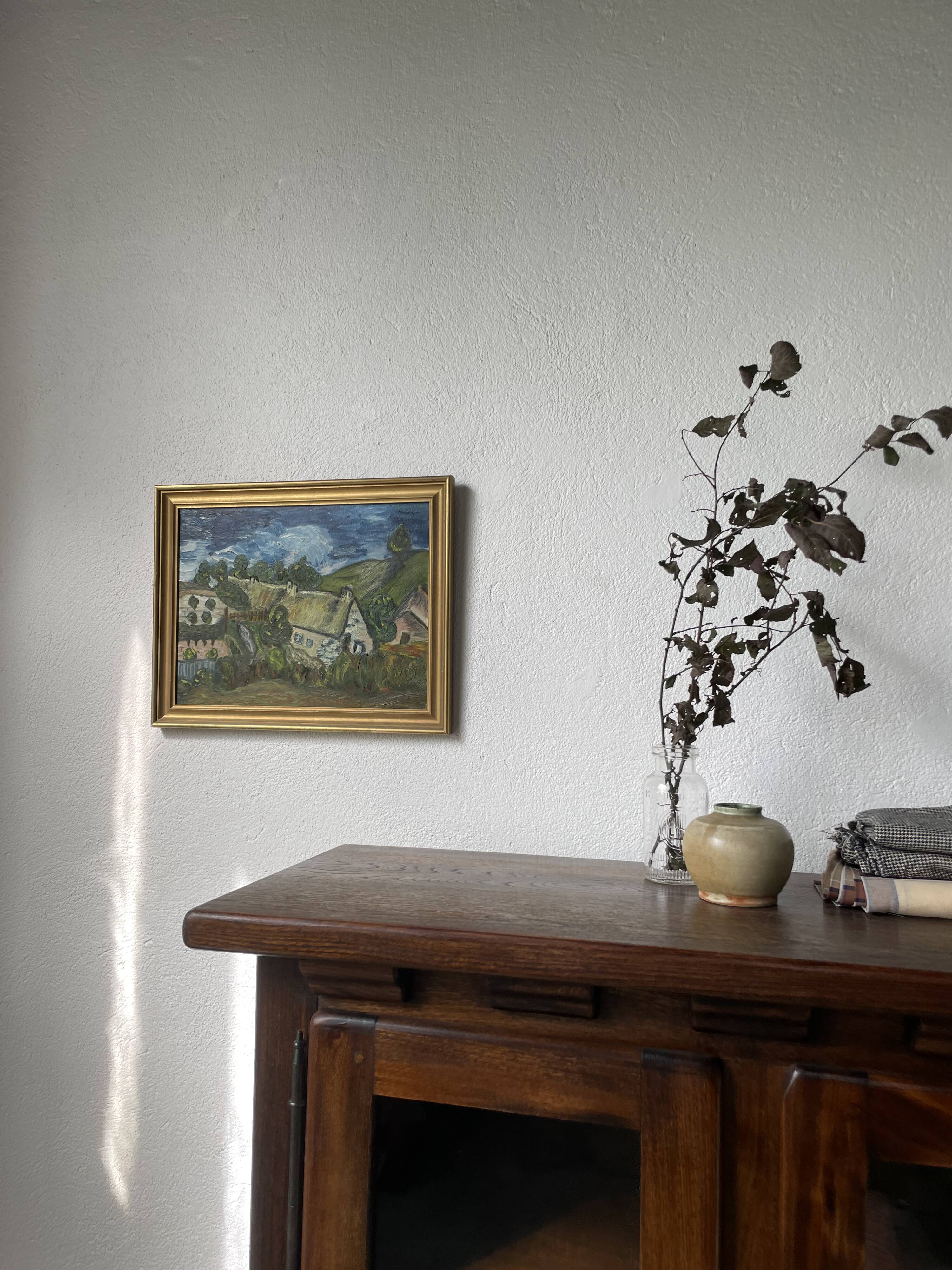 Oil painting Chaumes de Cordeville