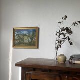 Peinture à l’huile Chaumes de Cordeville