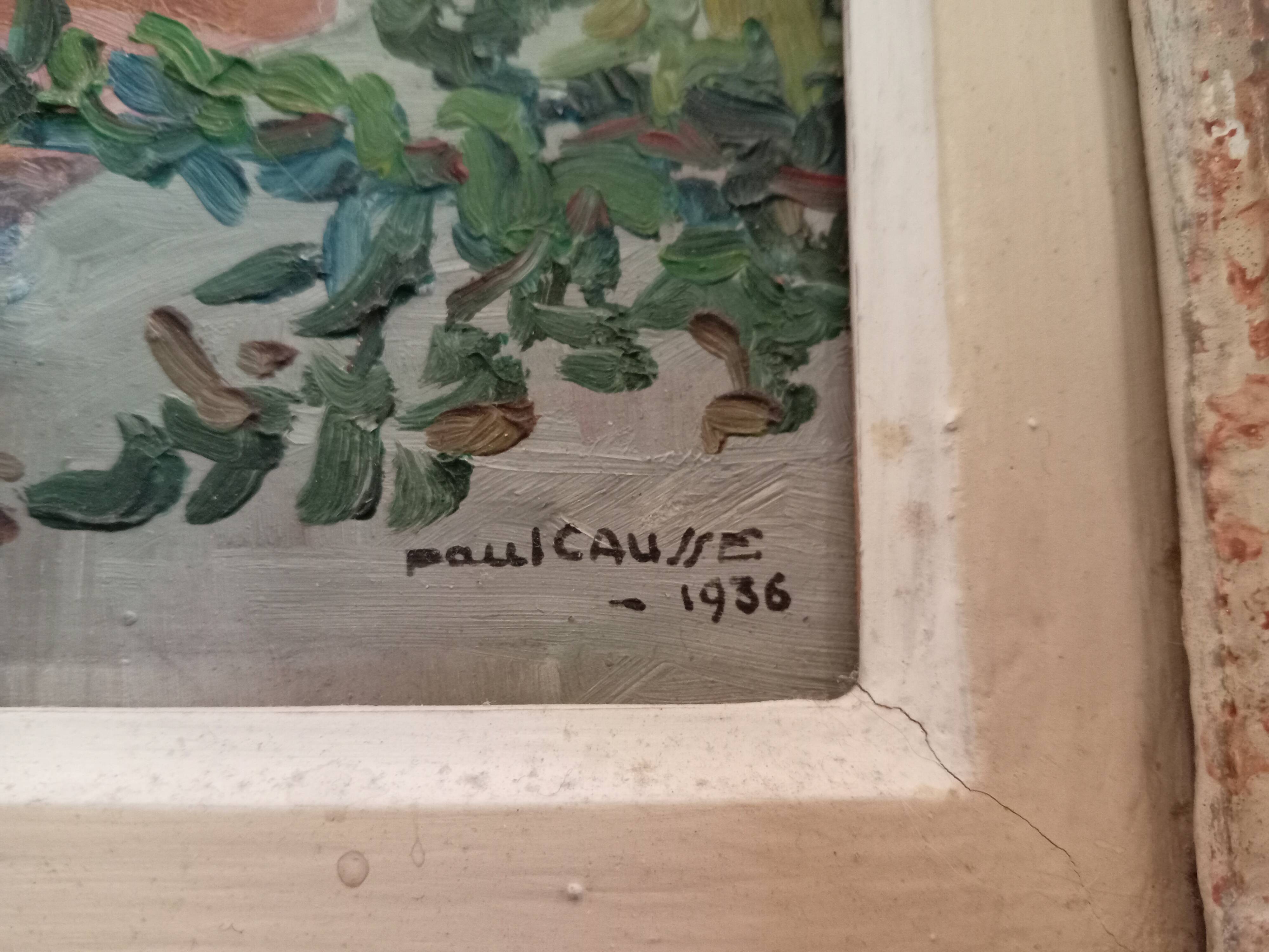 Oil on panel, Impressionist style landscape, 1936