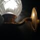 Brass and glass CT sconces, set of 2