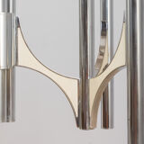 Italian chrome chandelier from Sciolari pendant lamp, 1970