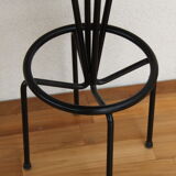 Metal and leather stool