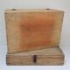Two boxes clear solid wood patinated early 20th century