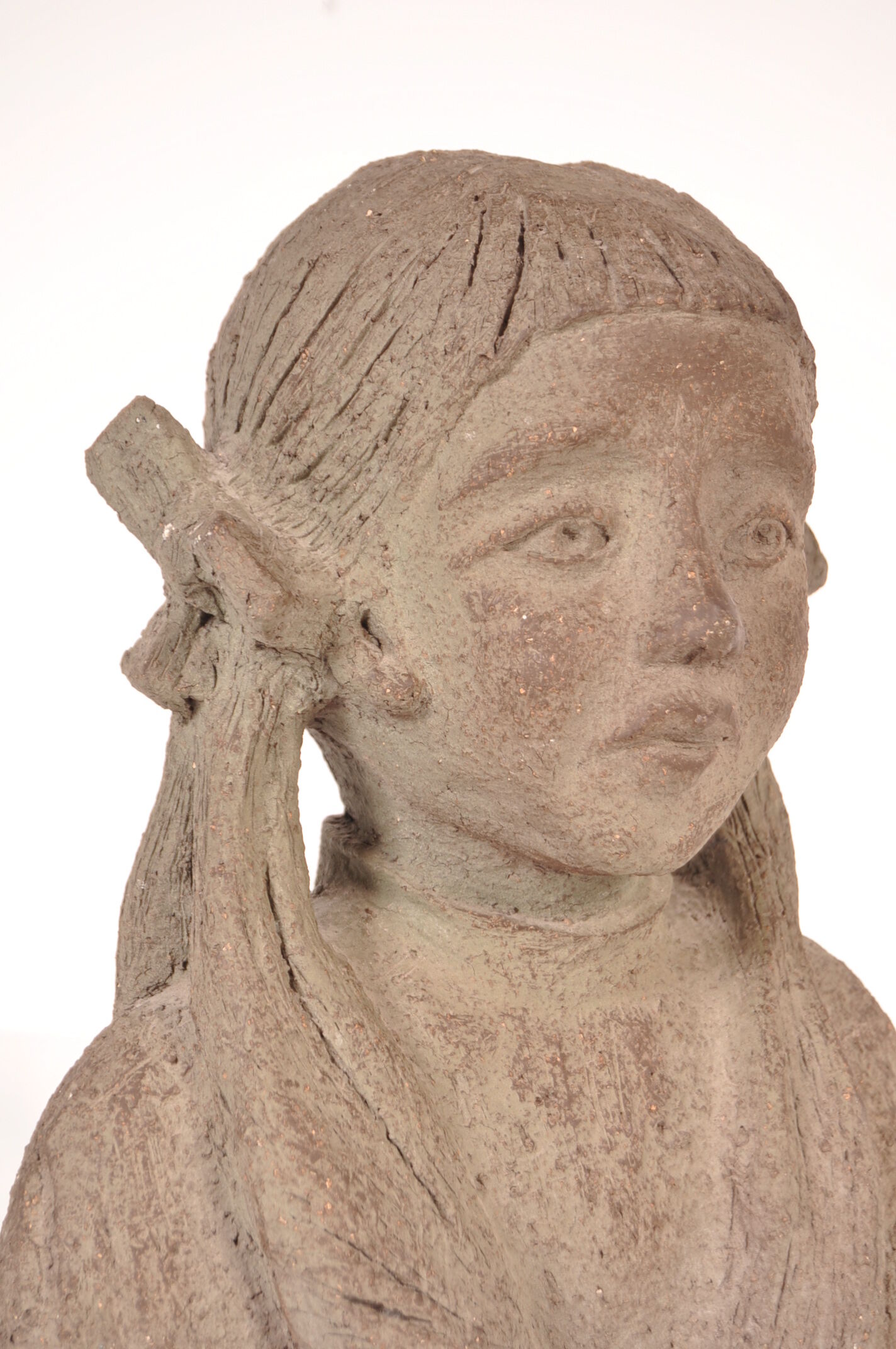 1960s Stone bust, Signed V.M.