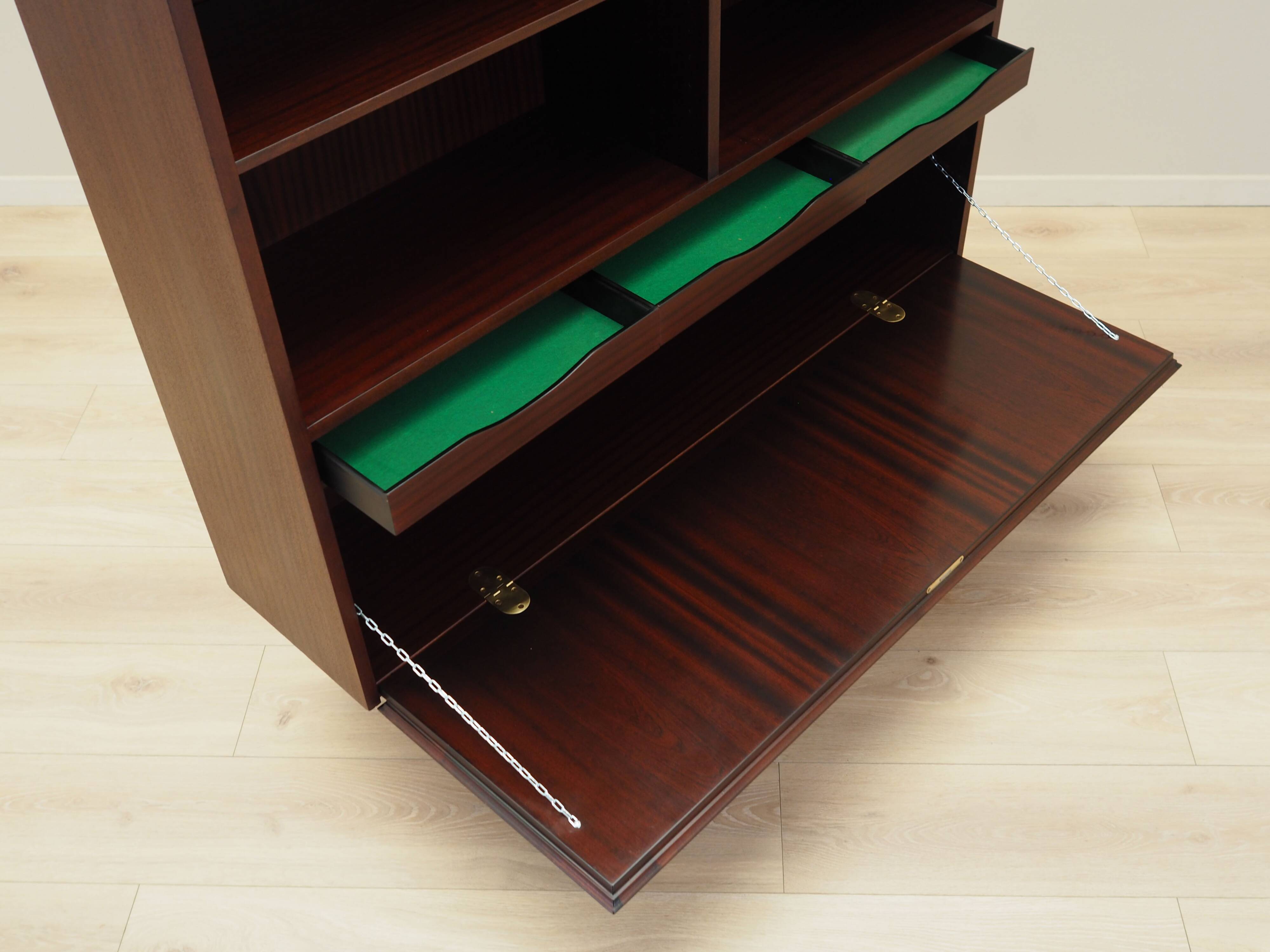Mahogany bookcase, Danish design, 1970s, manufacturer: Omann Jun